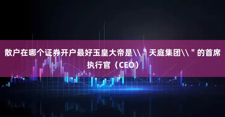 散户在哪个证券开户最好玉皇大帝是\＂天庭集团\＂的首席执行官（CEO）